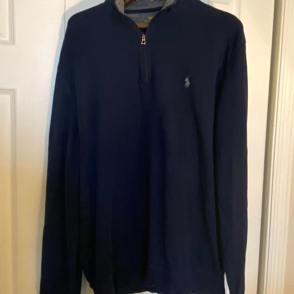 Ralph Lauren Luxury Jersey Quarter-Zip Pullover - Picture 2 of 7
